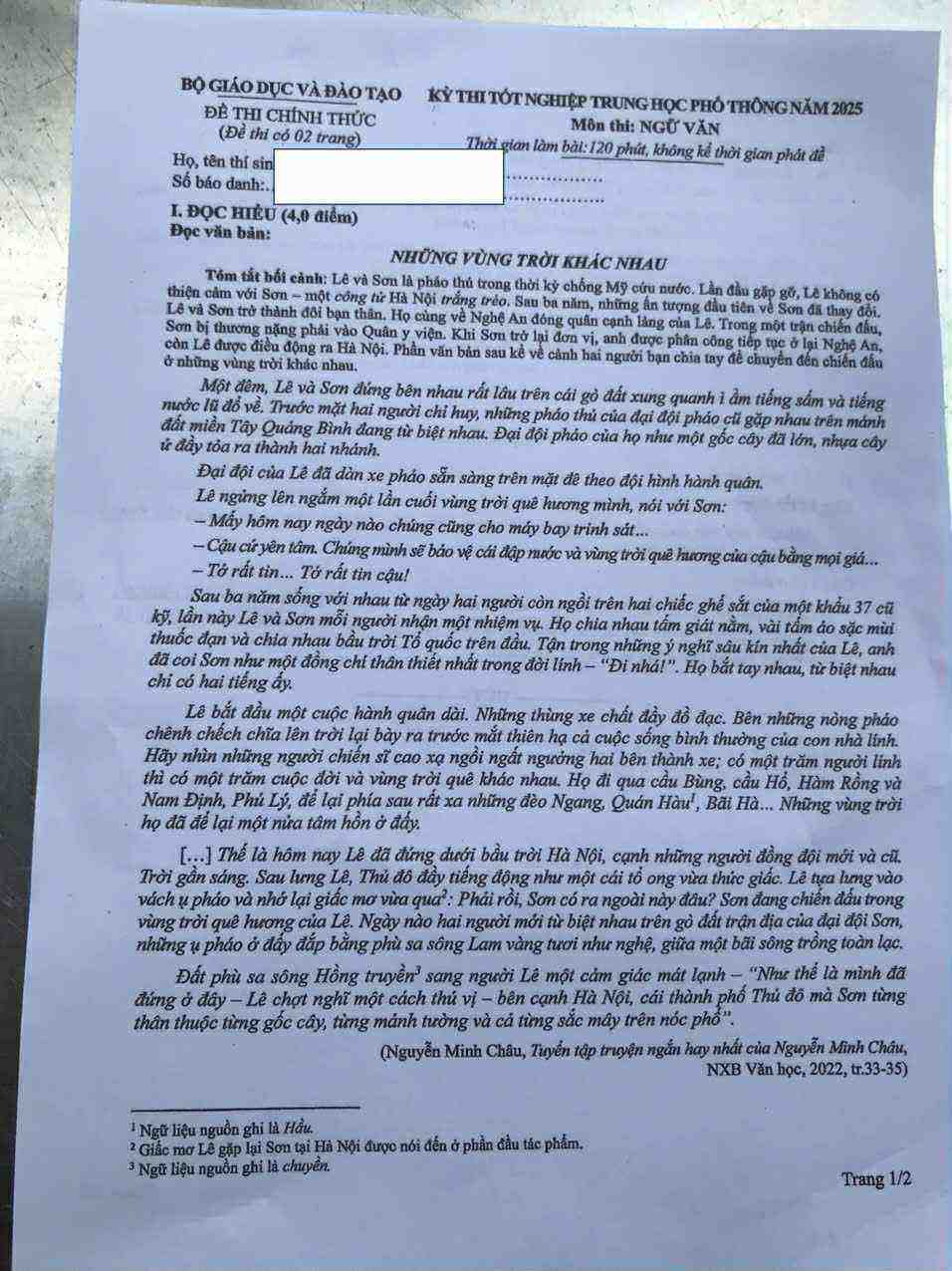 Nhận xét, giải đề thi tốt nghiệp Ngữ văn chương trình 2018 - 2