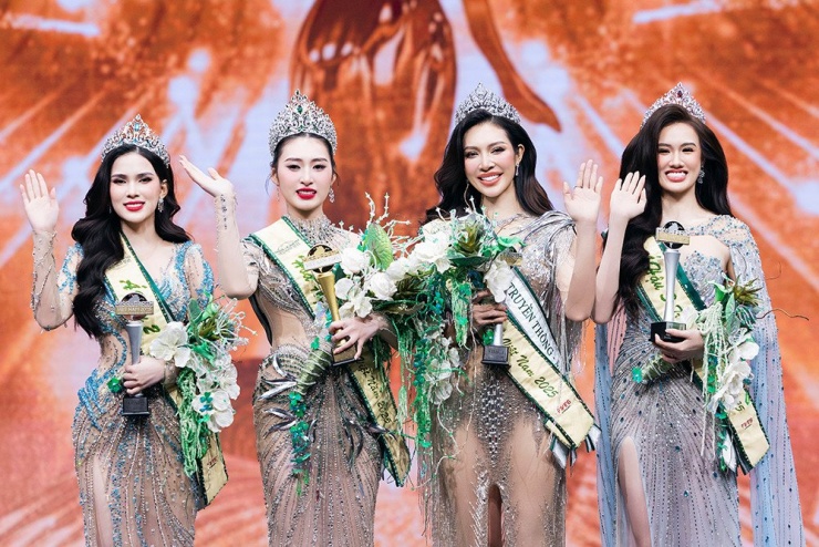 Top 4 của Hoa hậu Trái đất Việt Nam 2025.