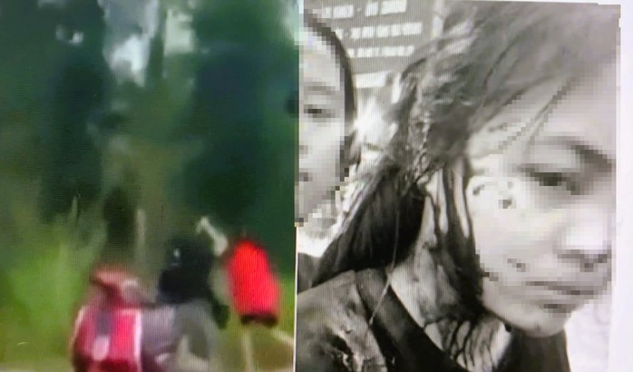 Hình ảnh nữ sinh chém nhau bị thương tích ở mặt