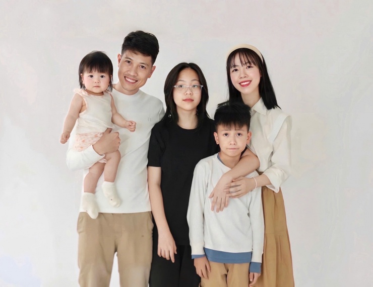 Gia đình hiện tại gồm 5 thành viên của chị Yến