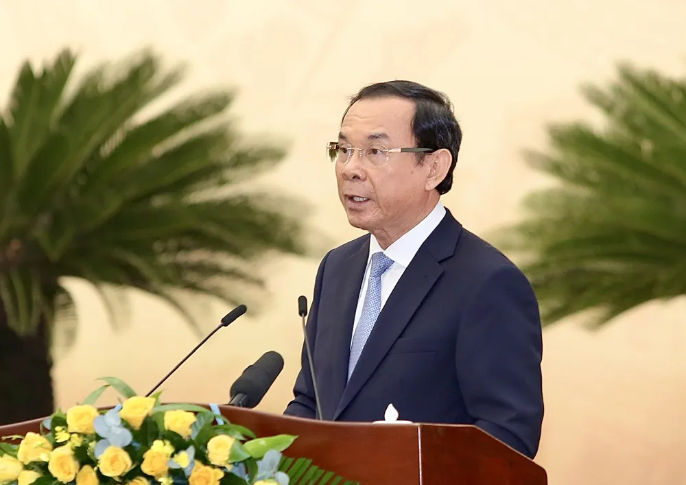 Ông Nguyễn Văn Nên, Ủy viên Bộ Chính trị, Bí thư Thành ủy TP.HCM giữ chức Bí thư Thành ủy TP.HCM mới. Ảnh: THUẬN VĂN