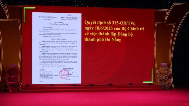Quyết định thành lập Đảng bộ TP Đà Nẵng mới.