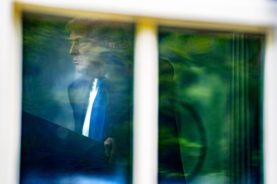 Tổng thống Mỹ Donald Trump trả lời họp báo ở Nhà Trắng vào tuần trước. Ảnh: Washington Post.