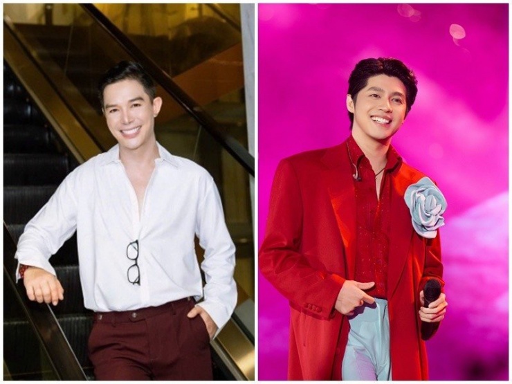 Mới đây, thông tin Nathan Lee mua bản quyền loạt hit của Noo Phước Thịnh (phải) gây xôn xao. Theo Dân Việt, các bài hát được Nathan Lee mua bản quyền gồm: Gạt đi nước mắt, Cause I love you, Xin đừng buông tay, Chôn giấu giấc mơ. Đây là các sáng tác của nhạc sĩ Đỗ Hiếu, gắn liền với tên tuổi của Noo Phước Thịnh nhiều năm qua. Ảnh: Dân Việt, FB Noo Phước Thịnh.

