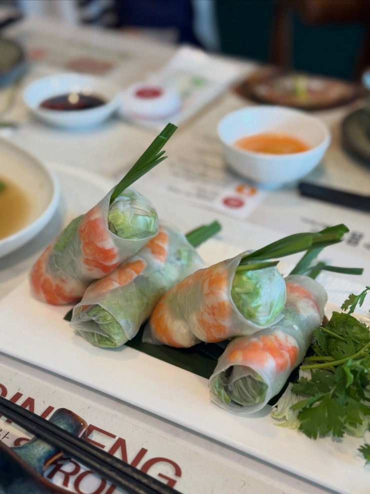 Sao 'Mặt trăng ôm mặt trời' ăn gỏi cuốn, uống cà phê cốt dừa ở Hà Nội - 5