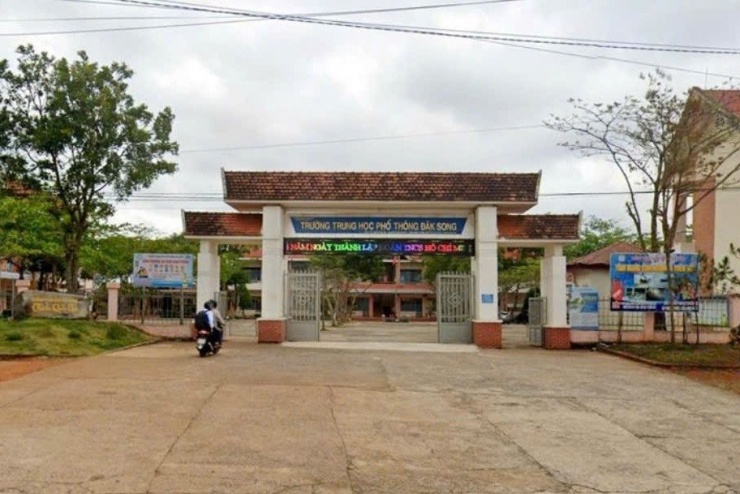 Trường THPT Đắk Song - nơi xảy ra sự việc. Ảnh: DP