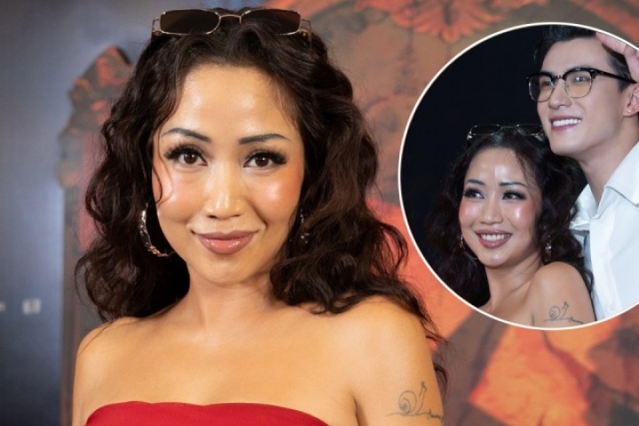 Ốc Thanh Vân gây chú ý khi nhuộm da nâu