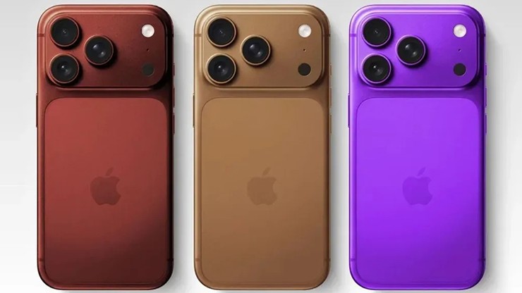Các màu có thể xảy ra với iPhone 18 Pro, đáng chú ý nhất là màu đỏ tía.