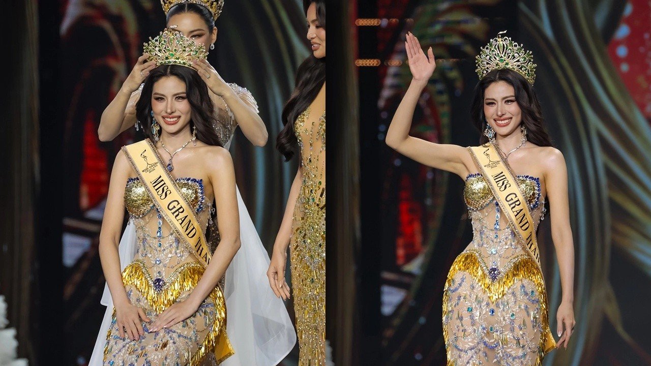 Ca sĩ 32 tuổi đăng quang Hoa hậu Hòa bình Thái Lan. Ảnh: MG, Thairath.