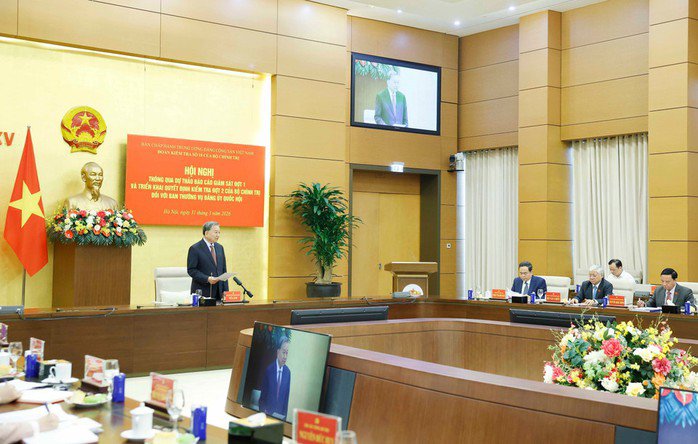 Tổng Bí thư Tô Lâm phát biểu tại hội nghị. Ảnh: TTXVN