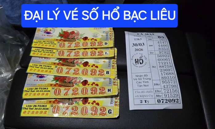 Giải độc đắc của vé số Cà Mau trúng tại tỉnh Cà Mau. Ảnh: ĐLVS Hổ