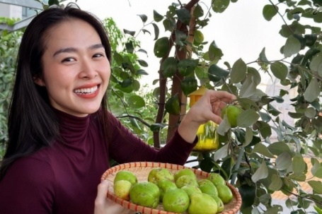 Ảnh sao 1/4: Diệp Bảo Ngọc khoe vườn sân thượng trong biệt thự 100 m2