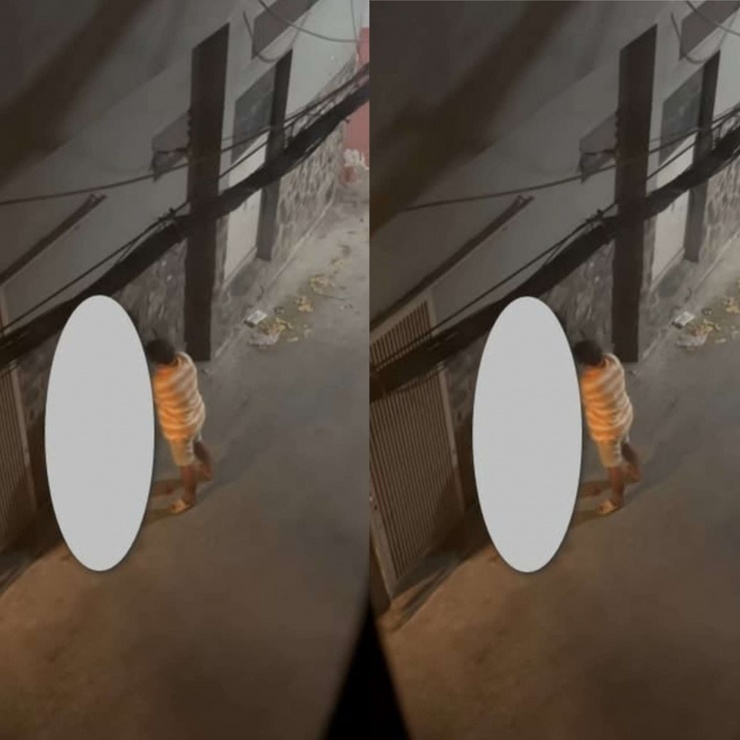 Ảnh cắt từ clip vụ việc đang lan truyền trên mạng xã hội.