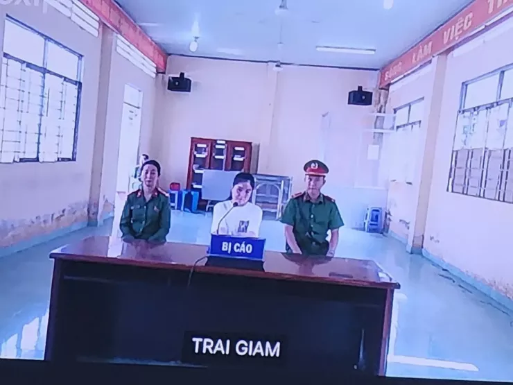 Bị cáo Trang tại trại giam