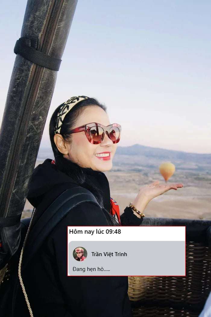 Việt Trinh thông báo trạng thái trên trang cá nhân. Ảnh: FBNV