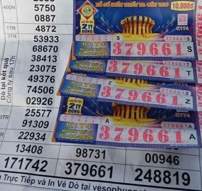 Giải độc đắc của vé số Cần Thơ cũng trúng tại tỉnh Tây Ninh. Ảnh: ĐLVS Văn Dừa