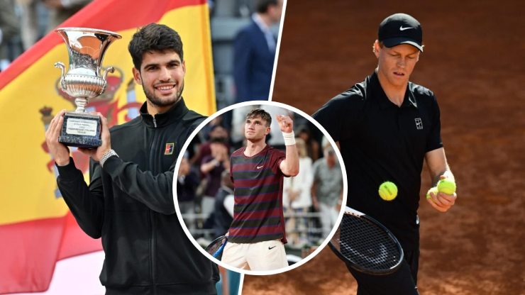 Draper (ảnh nhỏ) từng thắng cả Alcaraz lẫn Sinner