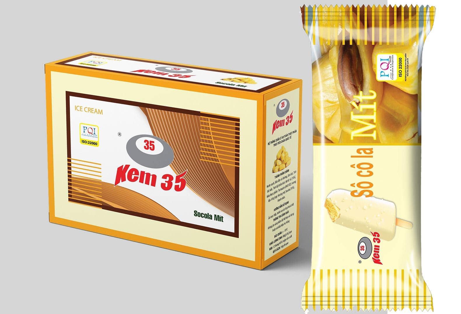 Bao bì Kem 35 được thiết kế bắt mắt, sang trọng