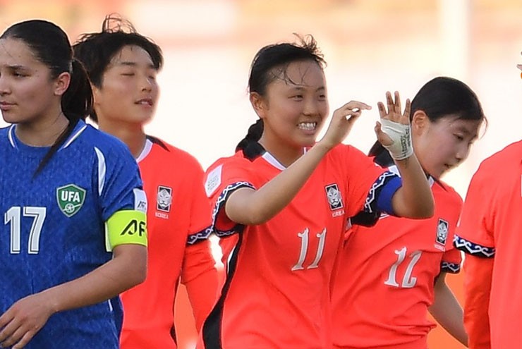 U20 nữ Hàn Quốc thể hiện sức mạnh