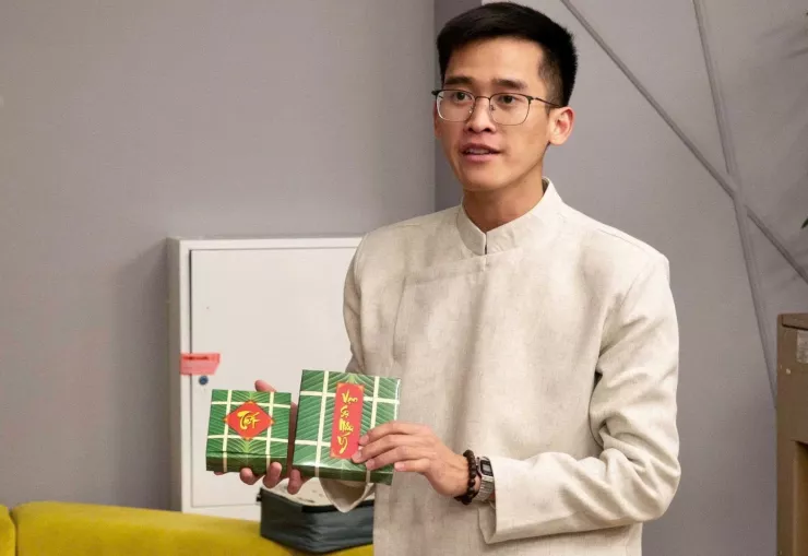 Quang Hải trong hoạt động chào mừng Tết 2026.