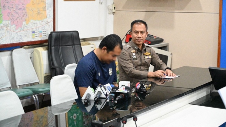 Nghi phạm Nikorn nhận tội tại sở cảnh sát.