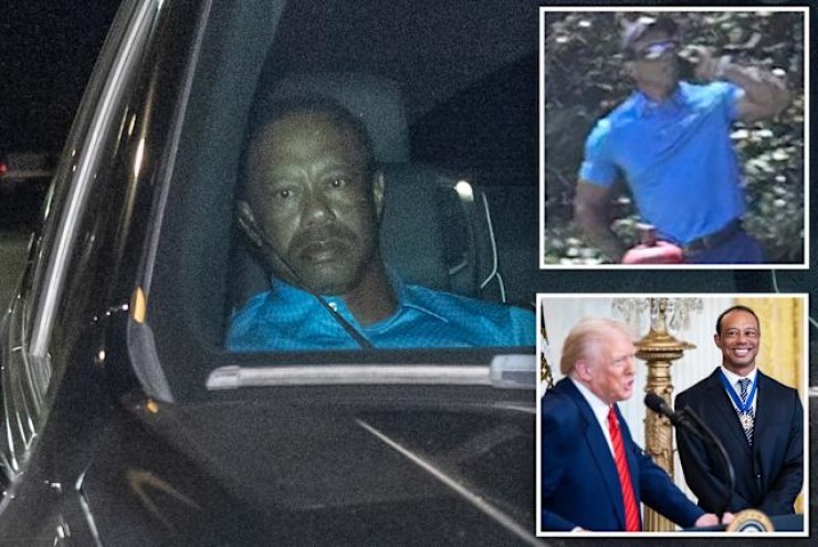 Video chấn động: Tiger Woods "cầu cứu" Tổng thống Trump vẫn bị còng tay, trùm đầu