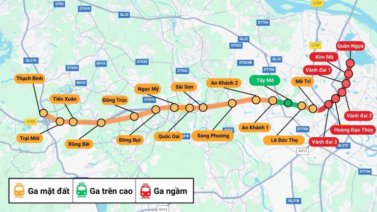 Rào chắn thi công metro số 5, Đại lộ Thăng Long tắc dài - 12