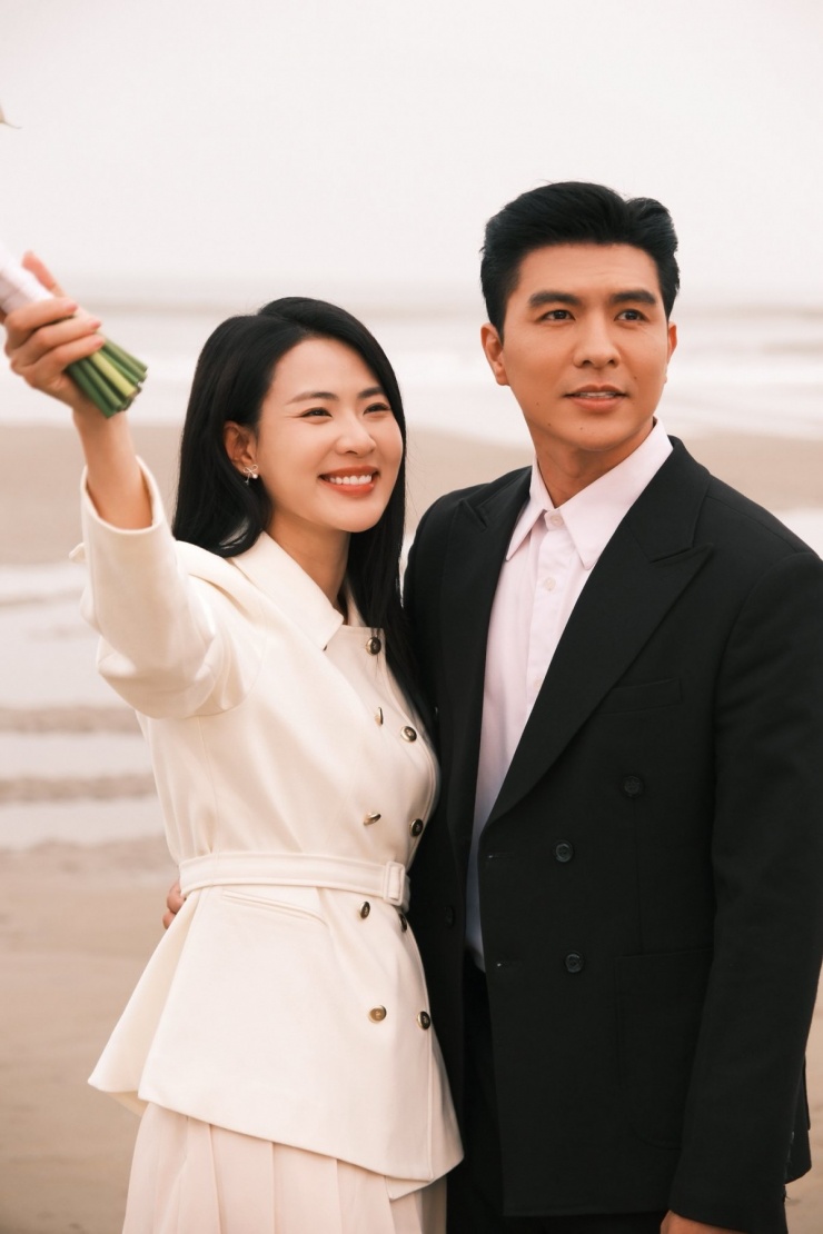 Ảnh hậu trường của hai nhân vật Kiên và Lam Anh trong tập cuối "Không giới hạn"