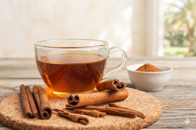 Trà quế giúp trái tim khỏe mạnh nhờ chứa các hợp chất chống oxy hóa mạnh...