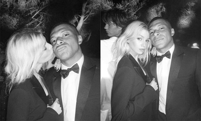 Mbappe và Stella Maxwell tại Liên hoan phim Cannes 2022