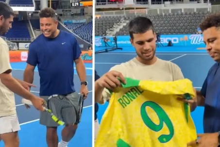 Choáng: "Người ngoài hành tinh" Ronaldo chấn thương vì đỡ cú đánh của Alcaraz