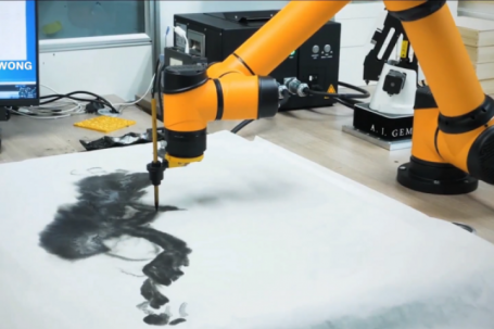 Robot cầm bút lông: Cuộc giao thoa giữa AI và thủy mặc truyền thống