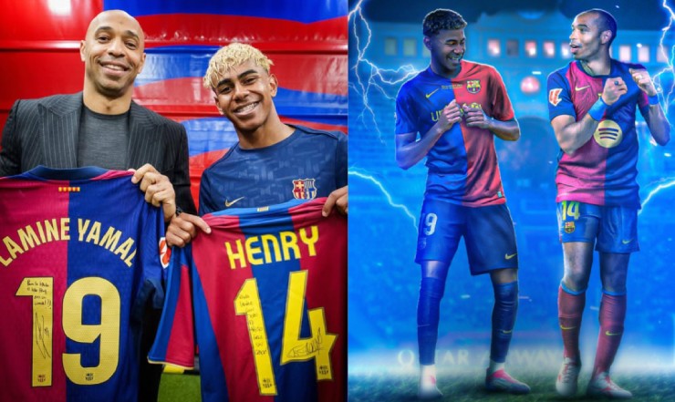 Là fan "cuồng" của Henry, Yamal từng vui sướng khi được đổi áo cùng thần tượng