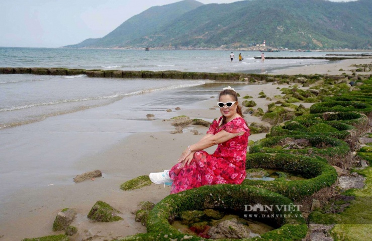 Vùng biển này có làn nước trong, kết hợp với những tảng đá bao phủ bởi rêu xanh nên người dân và du khách thường đến đây ngắm cảnh, chụp ảnh.