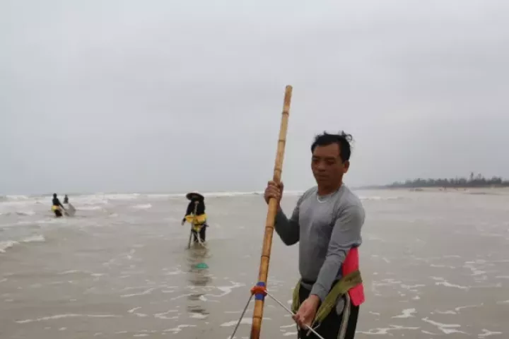 Mùa ốc ruốc ngắn ngủi, ngư dân tranh thủ 'hái lộc biển' kiếm tiền triệu mỗi ngày
