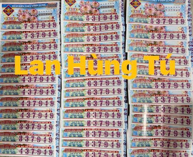 Vé số Vĩnh Long tuần thứ 2 liên tiếp cũng "nổ" tại tỉnh Tây Ninh. Ảnh: ĐLVS Lan Hùng Tú