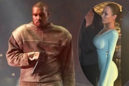 Vợ trẻ diện bodysuit bó sát đến xem concert của Kanye West