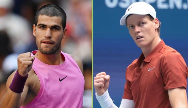 Alcaraz (bên trái) có nhánh đấu thuận lợi hơn Sinner (bên phải) ở Monte Carlo 2026