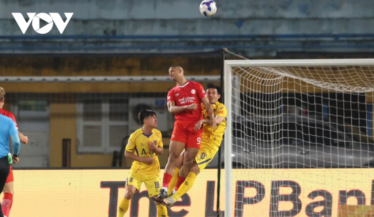 SLNA đã Thắng đậm Thể Công Viettel ở lượt đi. Ảnh: VOV