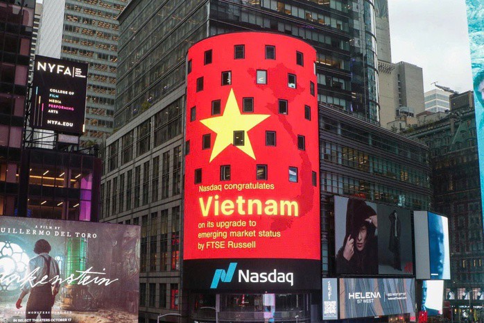 Sàn Nasdaq từng chúc mừng thị trường chứng khoán Việt Nam được xem xét nâng hạng