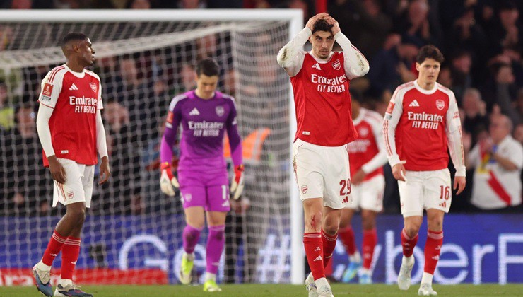 Tham vọng giành "cú ăn 3" của Arsenal đã tan thành mây khói