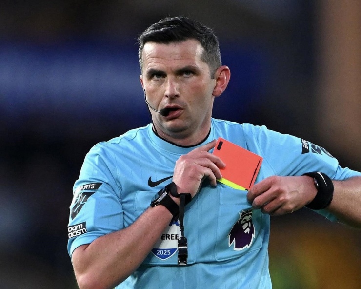 Trọng tài Michael Oliver sẽ điều khiển trận tứ kết lượt đi Real Madrid đấu Bayern Munich. Ảnh: X The Touchline