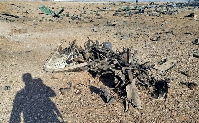 Truyền thông Iran công bố hình ảnh mà họ cho là trực thăng Mỹ bị bắn hạ trong lúc giải cứu phi công F-15. Ảnh: X