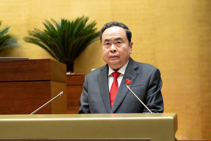 Chủ tịch Quốc hội khóa XV Trần Thanh Mẫn phát biểu khai mạc kỳ họp thứ Nhất, Quốc hội khóa XVI. Ảnh: Phạm Thắng