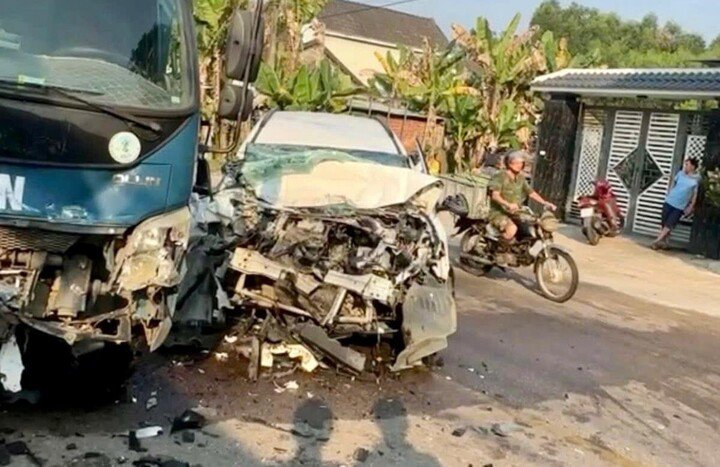 Hiện trường vụ tai nạn. (Ảnh: Q.S)