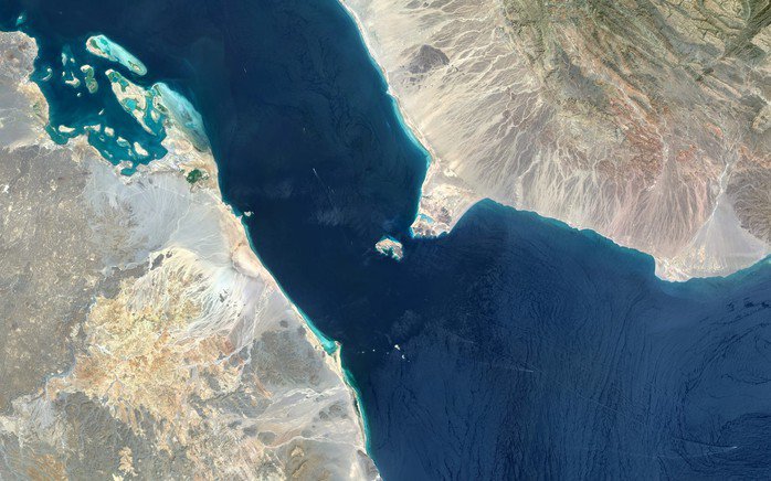 Eo biển Bab al-Mandeb, nơi lực lượng Houthi từng uy hiếp hoạt động thương mại bằng cách phóng tên lửa vào tàu thuyền. Ảnh: Gallo Images