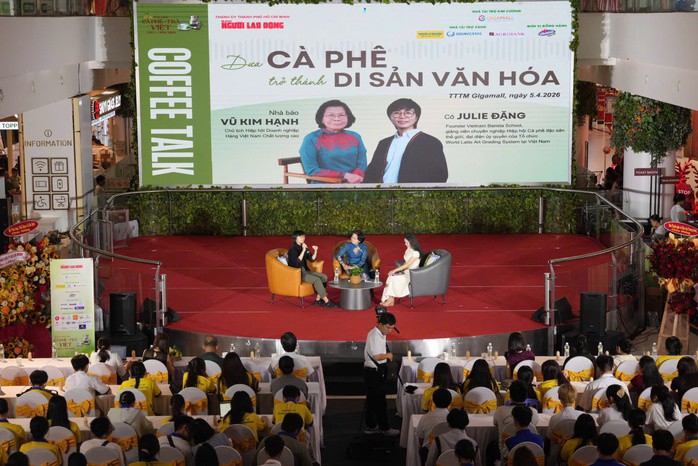 Quang cảnh Coffee Talk "Để cà phê trở thành di sản văn hóa" ngày 5-4 - Ảnh: QUANG LIÊM