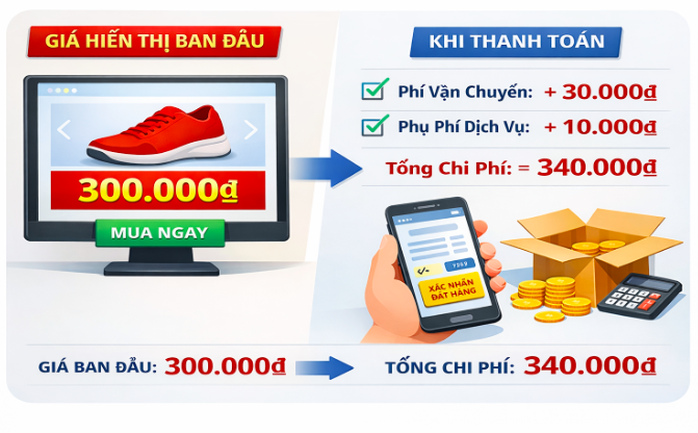 Những chi phí ẩn phía sau mức giá ban đầu 300.000 đồng