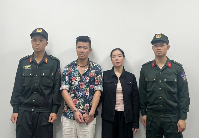 Vợ chồng Nguyễn Mai Anh và Lê Văn Đông. Ảnh: Công an cung cấp