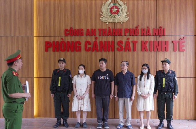 Các bị can bị khởi tố. Ảnh: Công an cung cấp